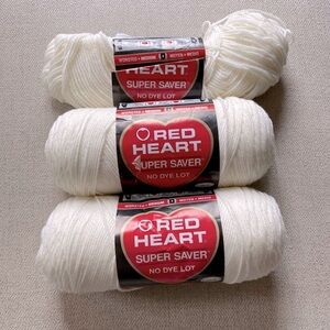 RED HEART SUPER SAVER yarn, bundle of 3